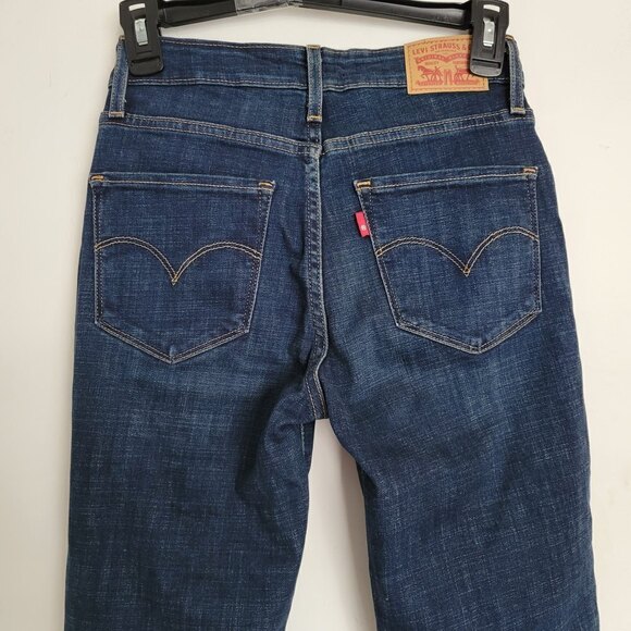 Levi's 721 High Rise Skinny Blue Denim Jeans Pants Size 26 - Picture 8 of 16